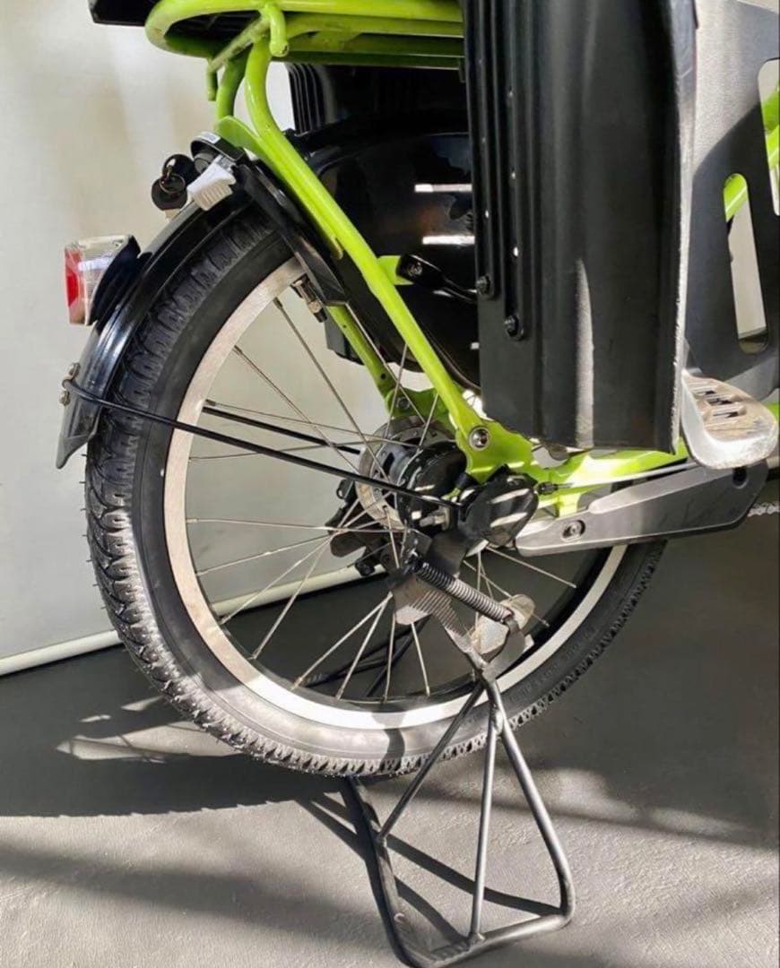 1年保証 ヤマハ　パスキッス　20インチ　子供乗せ　黄緑色　電動アシスト自転車