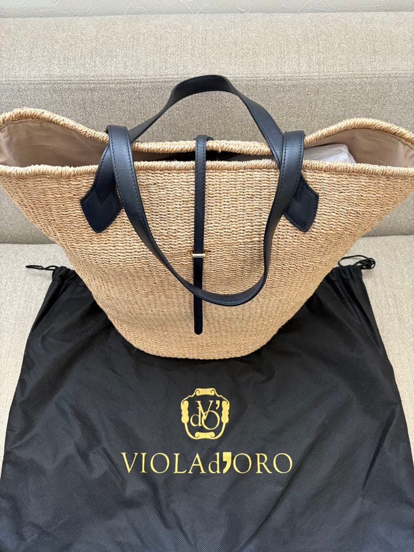 VIOLAd'ORO ヴィオラドーロ アバカトート かごバッグships