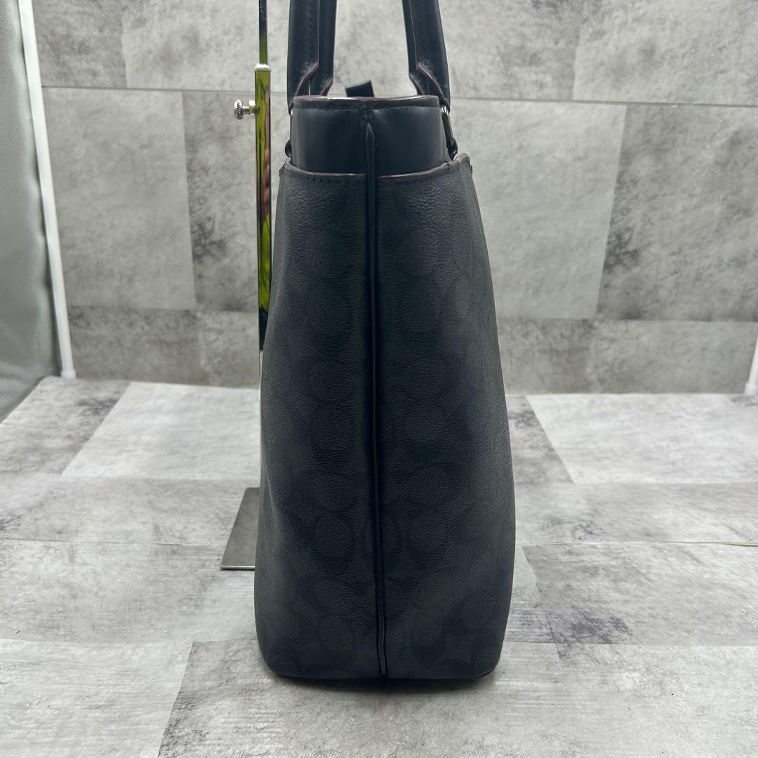 コーチ ベケット 2way ビジネス トートバッグ 革 PVC A4 ブラック