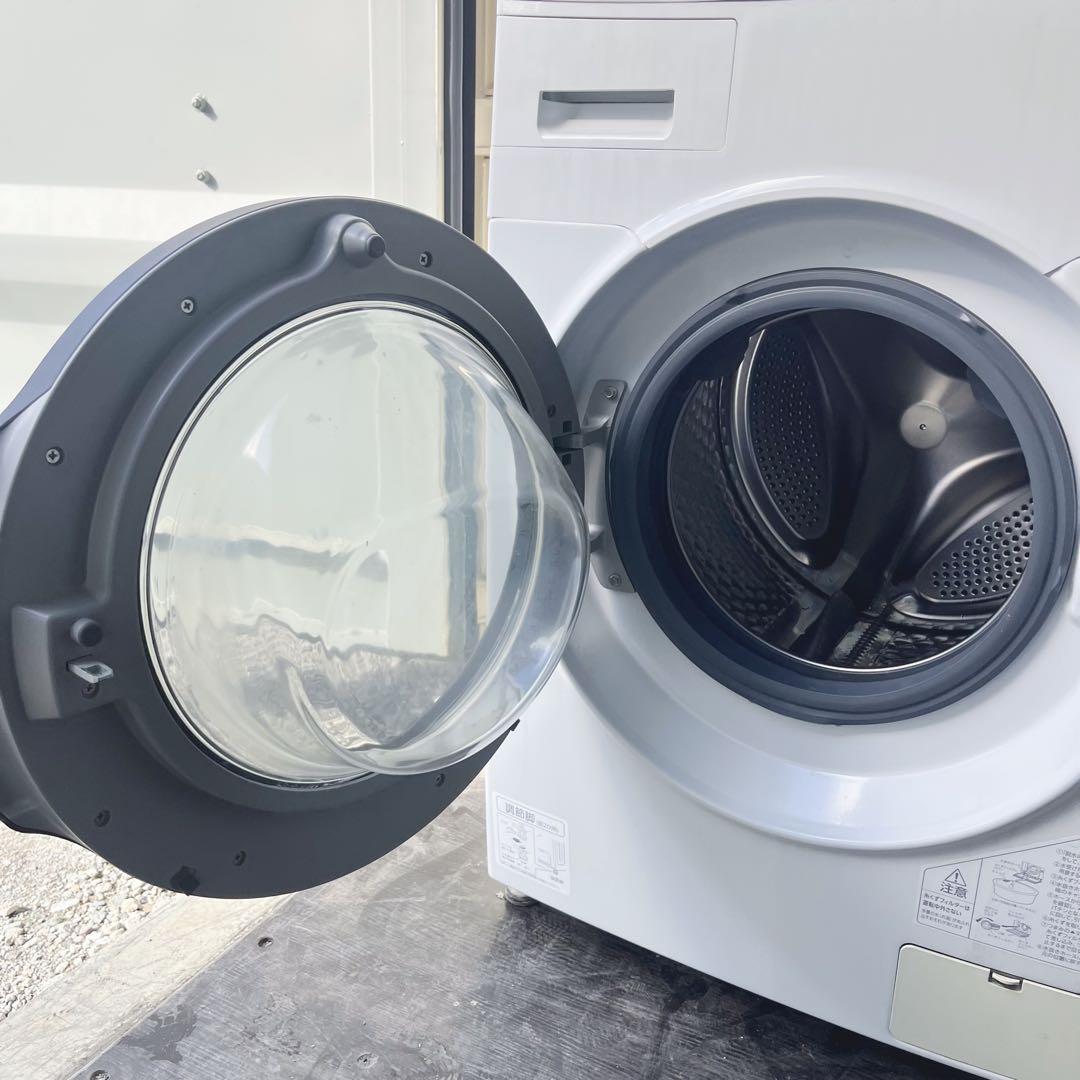 155取付無料！熱乾燥搭載！アイリスオーヤマ 温水洗浄 ホワイトドラム式洗濯機