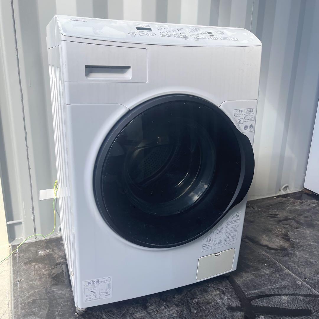 155取付無料！熱乾燥搭載！アイリスオーヤマ 温水洗浄 ホワイトドラム式洗濯機