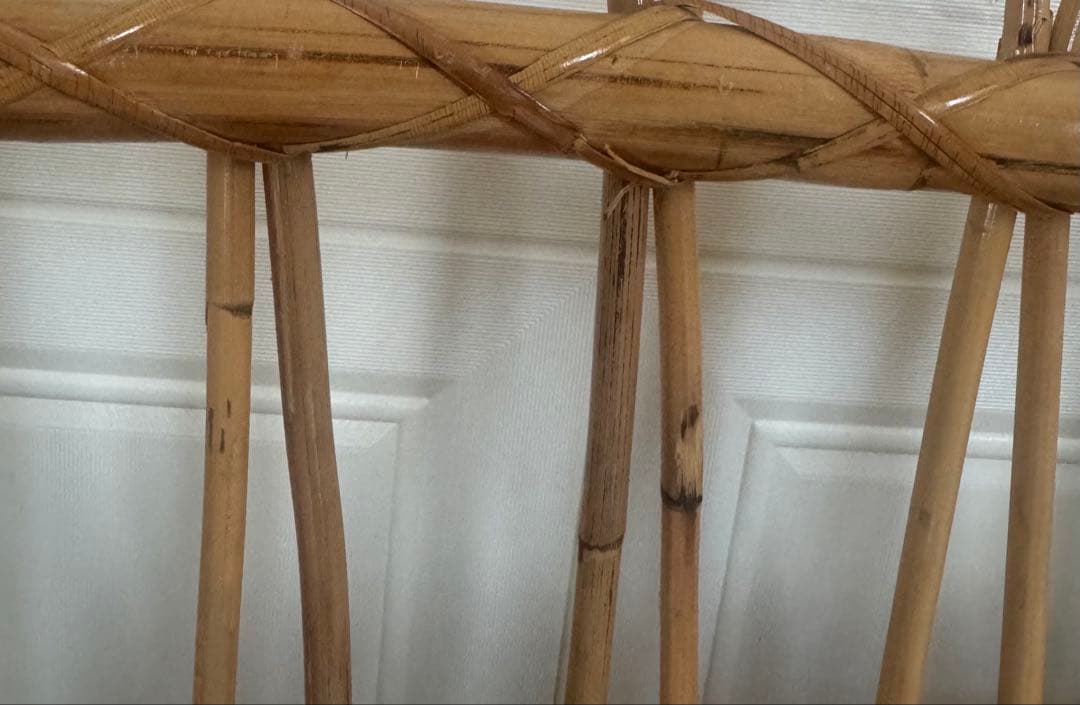 国内レア　ラタン　ベビーベッド