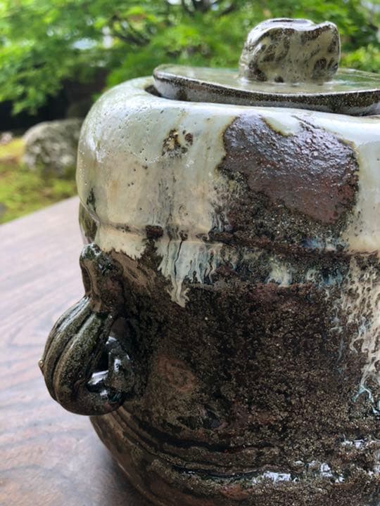 田中佐次郎　朝鮮唐津　水指　茶道具① k