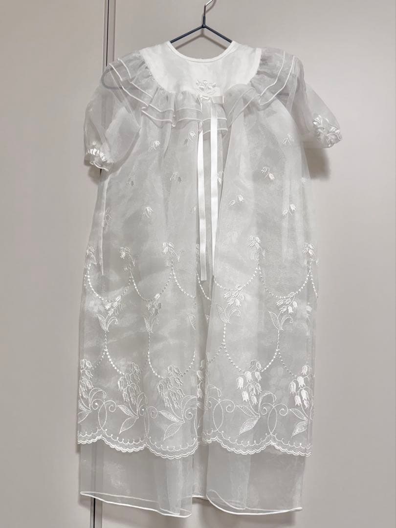 【familiar】ファミリア　ベビードレス&帽子 セット