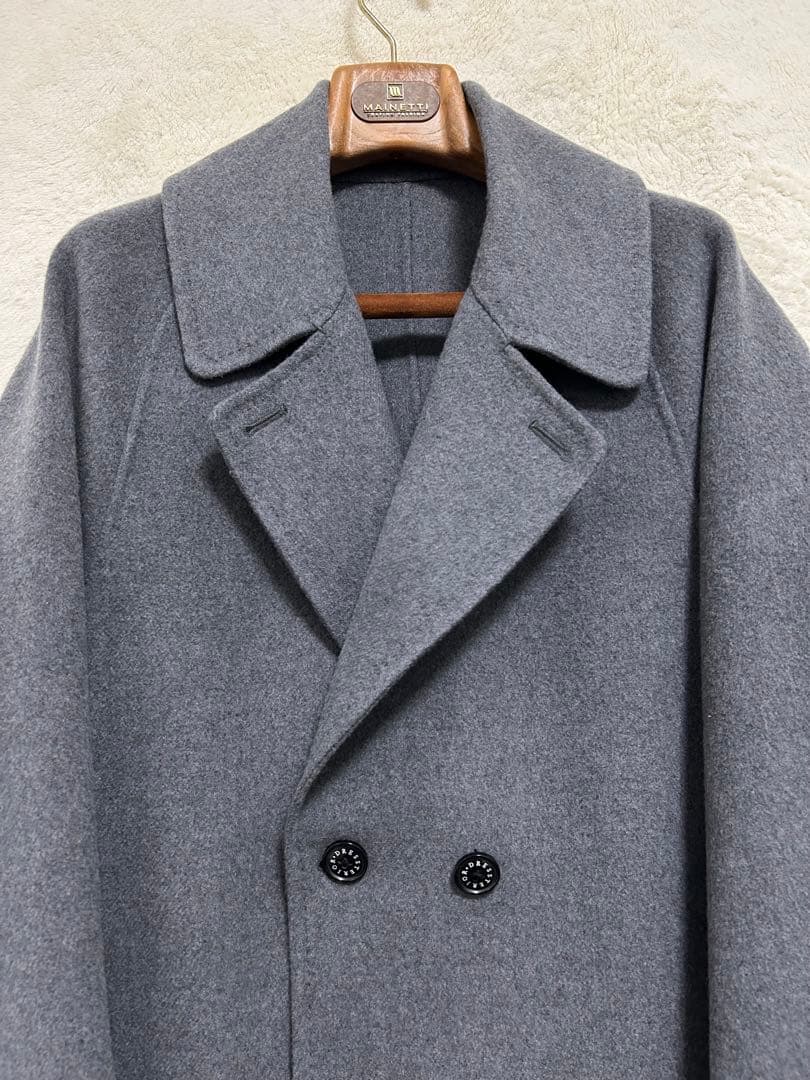 【美品】ドレステリア オーバーサイズ メンズ ダブル ロングコート L グレー