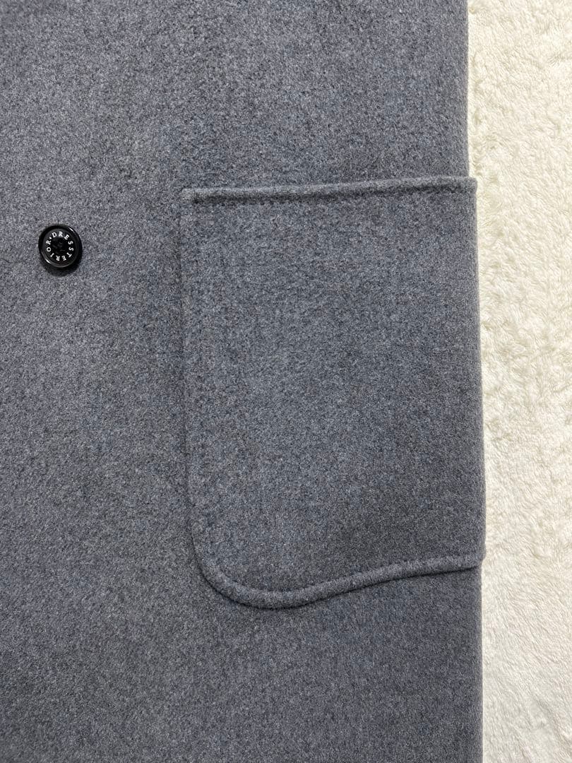 【美品】ドレステリア オーバーサイズ メンズ ダブル ロングコート L グレー