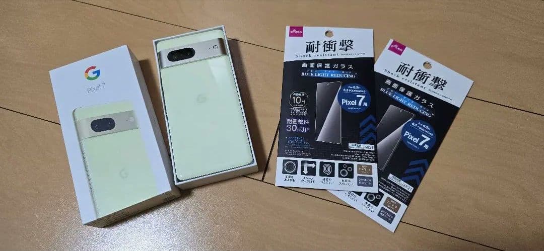 Google Pixel 7 レモングラス 本体 ボタン難有 ガラスフィルム付