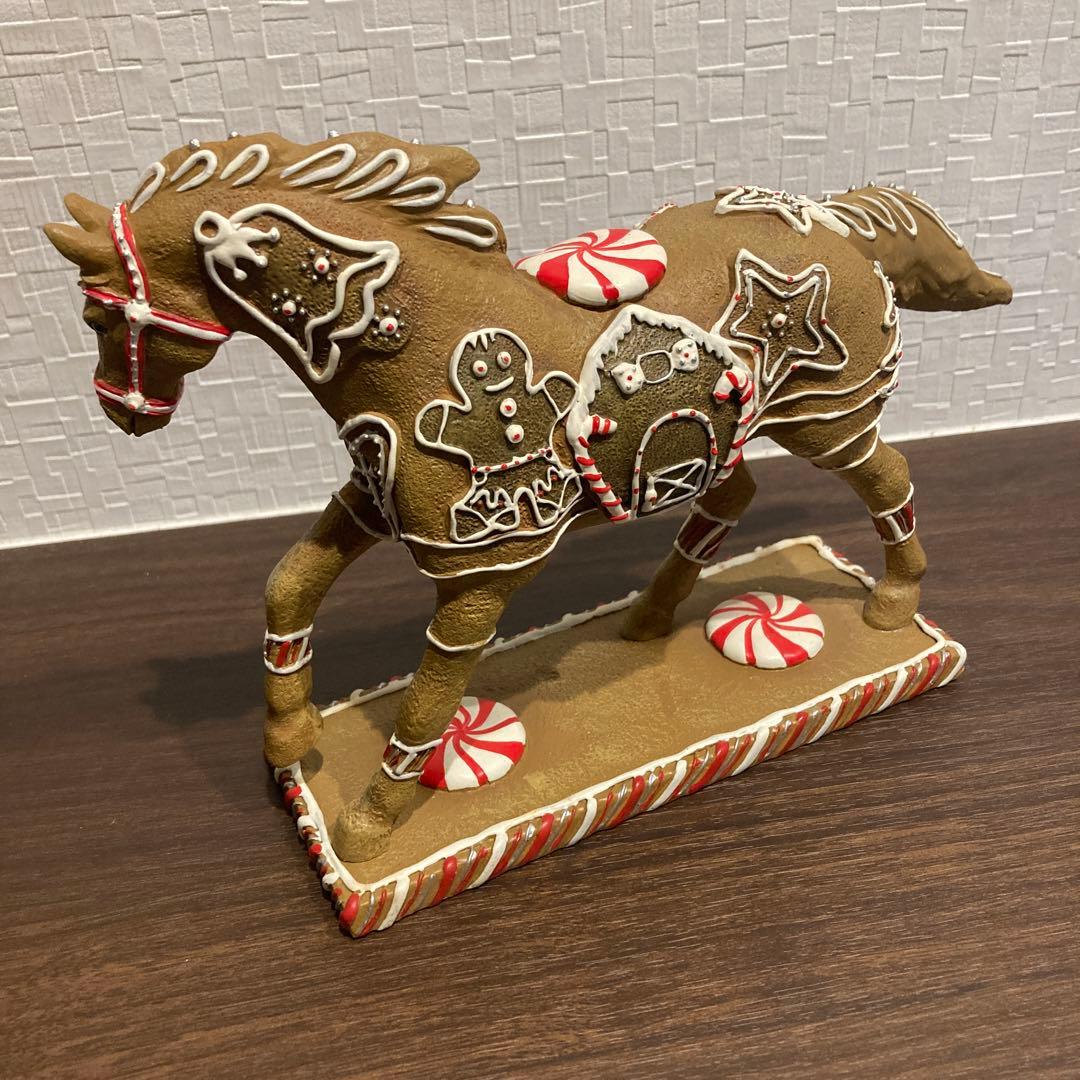 （クリスマスセール）ジンジャーブレッドホース 陶器製 約25cm 馬