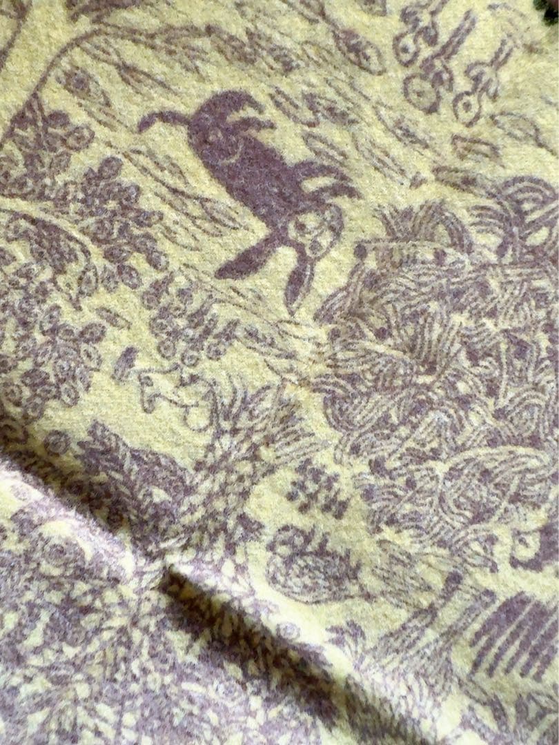 ミナペルホネン imagine ミニブランケット 茶 黄