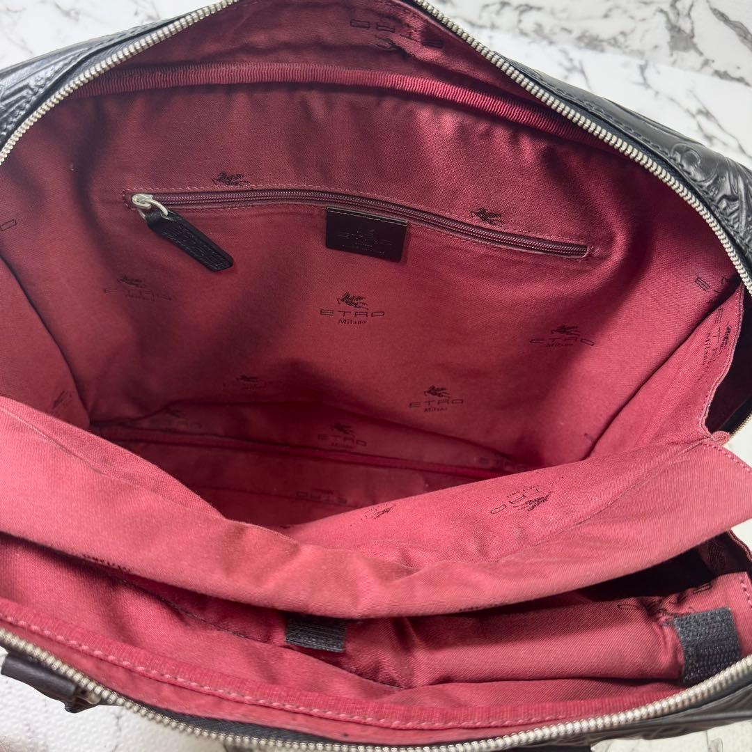 エトロ　マルゴット　ブリーフケース　ビジネスバッグ　2way A4収納可能　黒