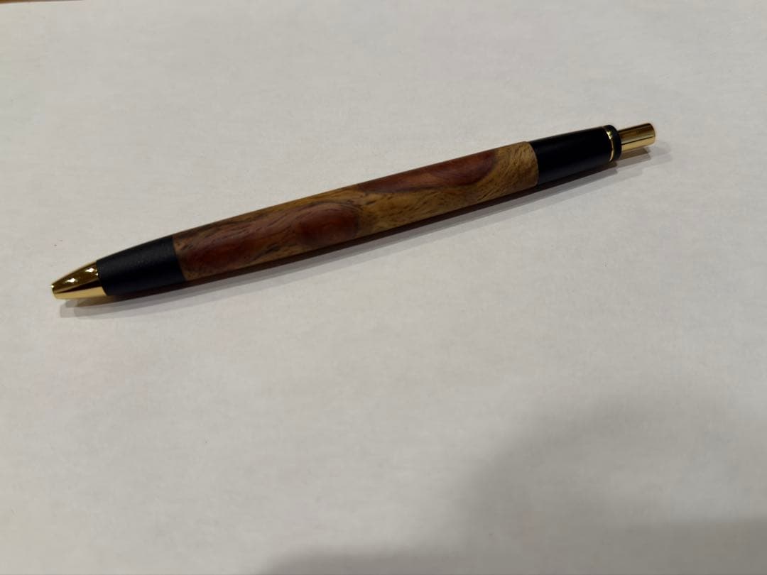 【美品】craftA 本梨瘤紅白ボールペン