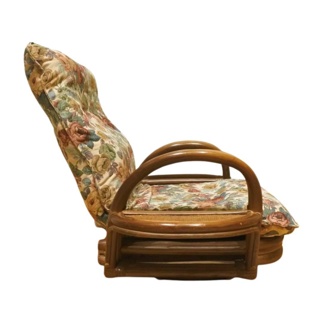 籐(ラタン) リクライニング回転座椅子【今枝商店】