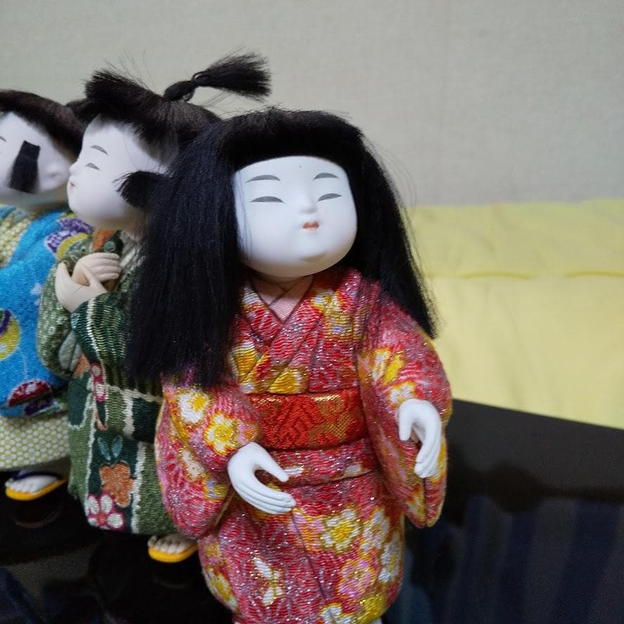 ☆希少品　金林真多呂 作　真多呂人形　木目込み　おしくらまんじゅう