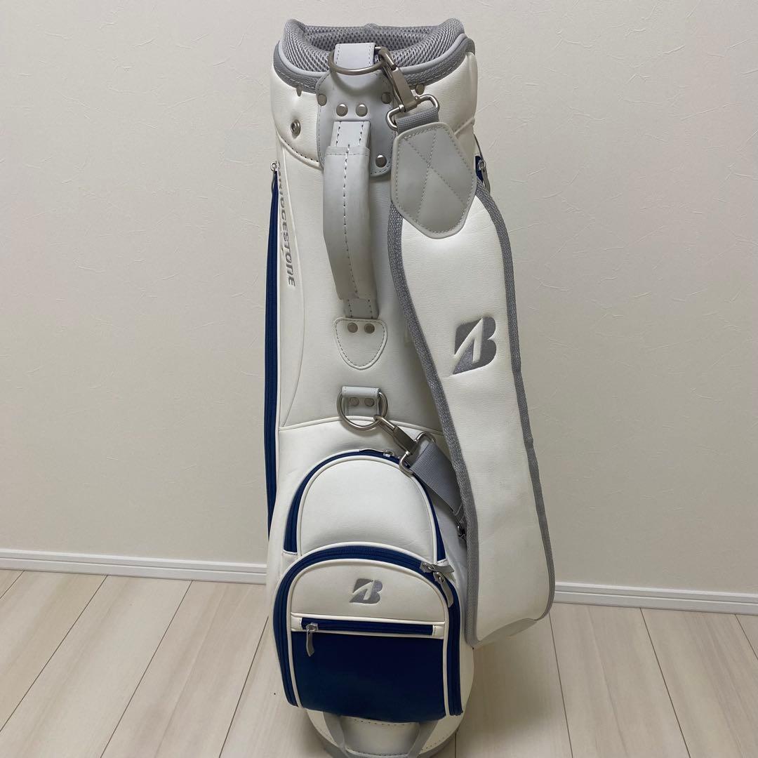 ブリヂストン ゴルフ キャディバッグ 白 フード付き 8型