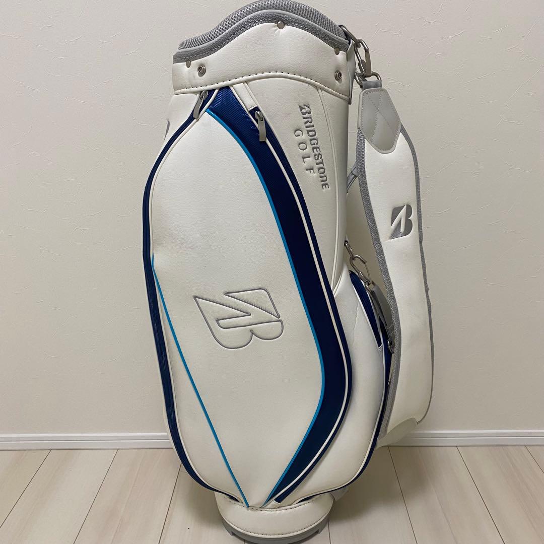 ブリヂストン ゴルフ キャディバッグ 白 フード付き 8型