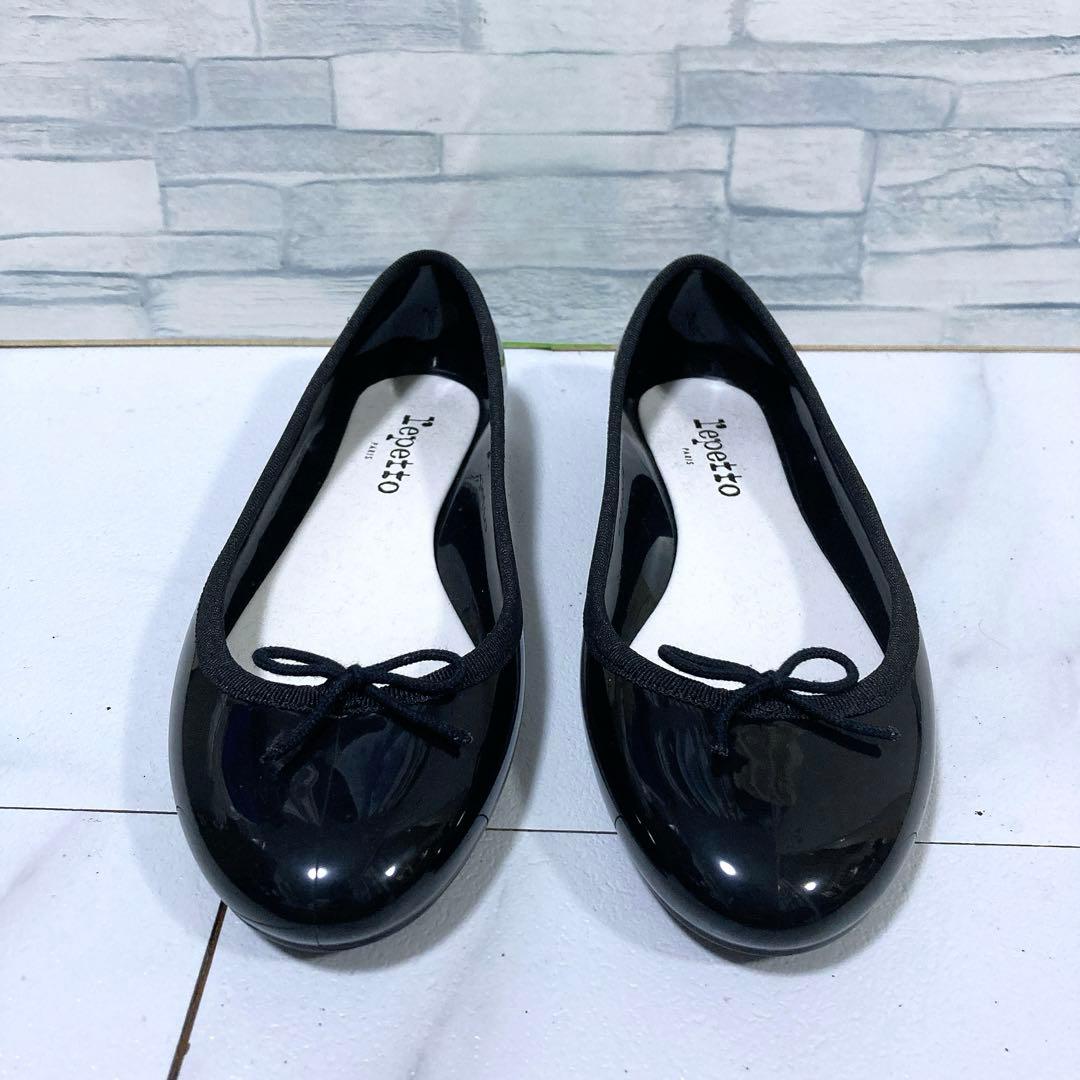 極美品 repetto レペット サンドリオン フラットシューズ 黒 38