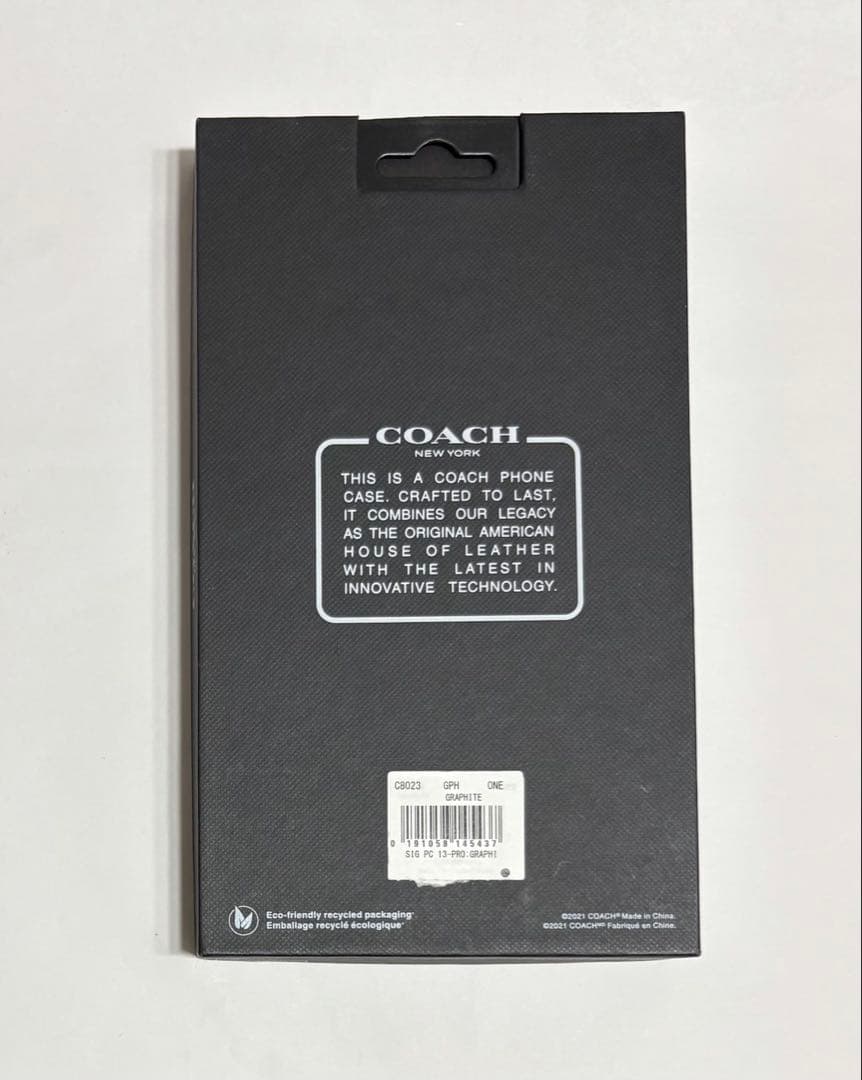 COACH iPhone13pro対応 ケース C8023 GRAPHITE