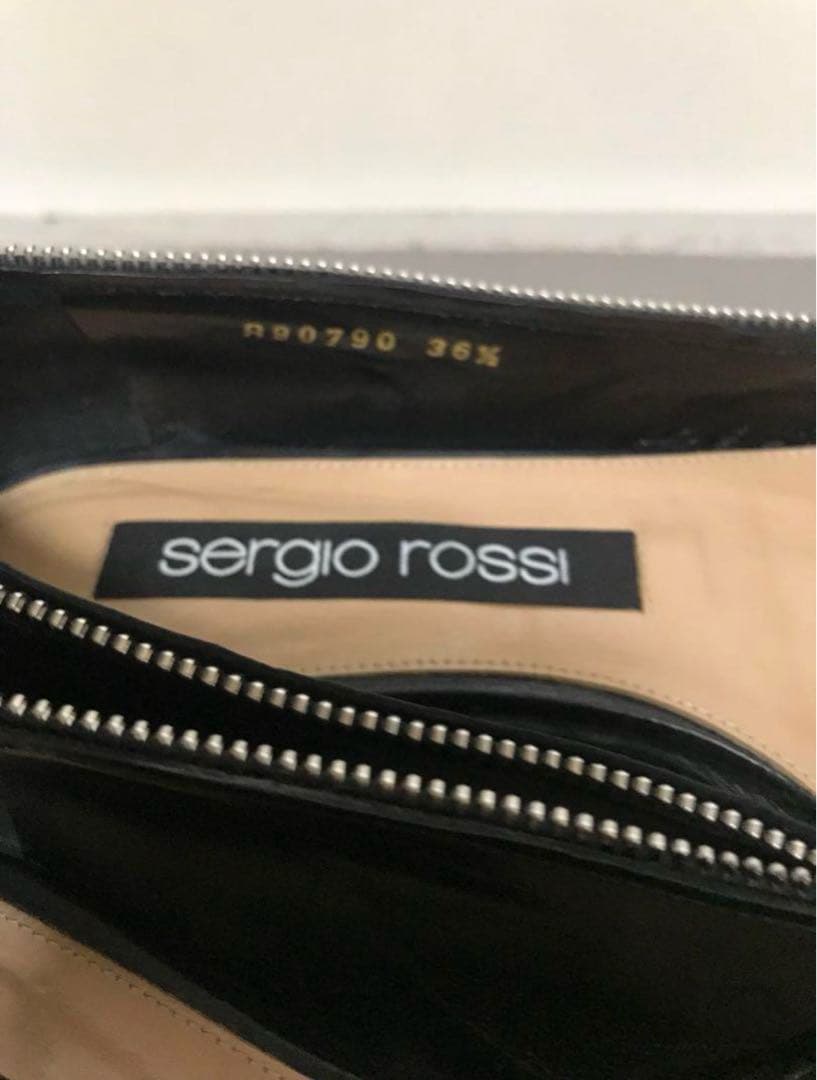 希少　レア　sergio rossi セルジオロッシ　ジッパー　パンプス　sr1