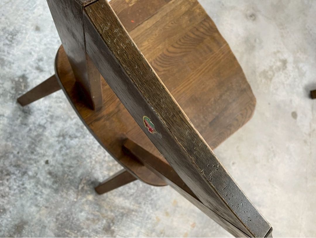 無垢材　ヴィンテージ チェア　ダイニングチェア　カリモク　飛騨家具