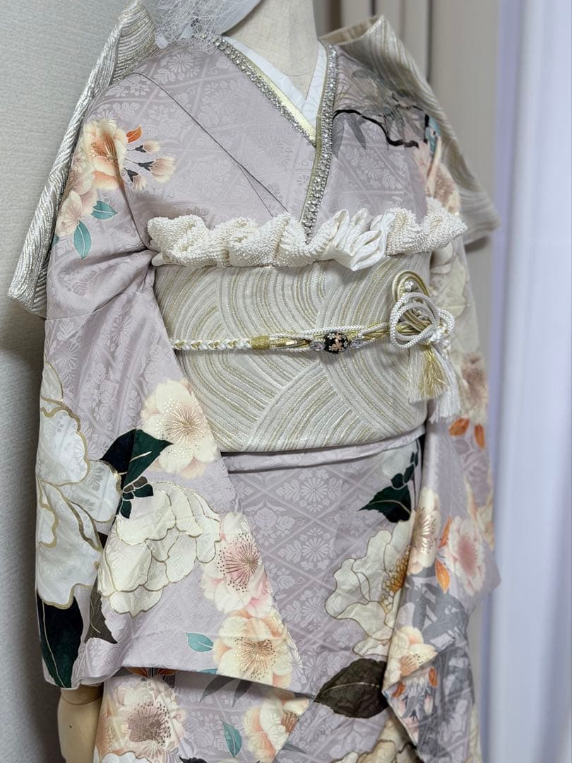 灰紫　高級　振袖フルセット