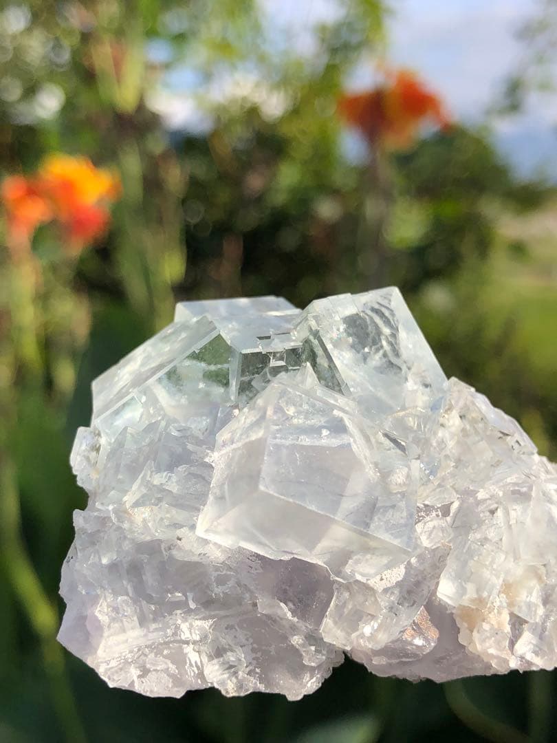 レア　✳ ガラス様な　薄いグリーン　透明感拔群　フローライト 蛍石