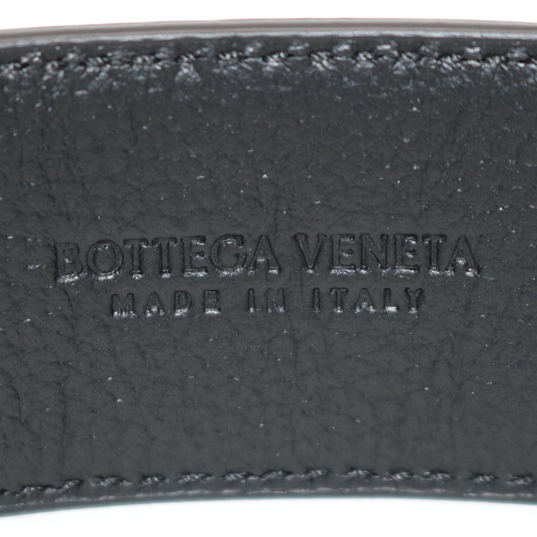 【未使用級】ボッテガヴェネタ レザー シボ革 Dリング ベルト 黒 ダブルリング