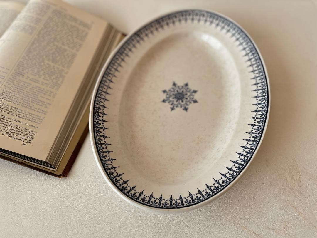 サルグミンヌ　シャビーオーバルプレート　フランスアンティーク皿　オーバル皿