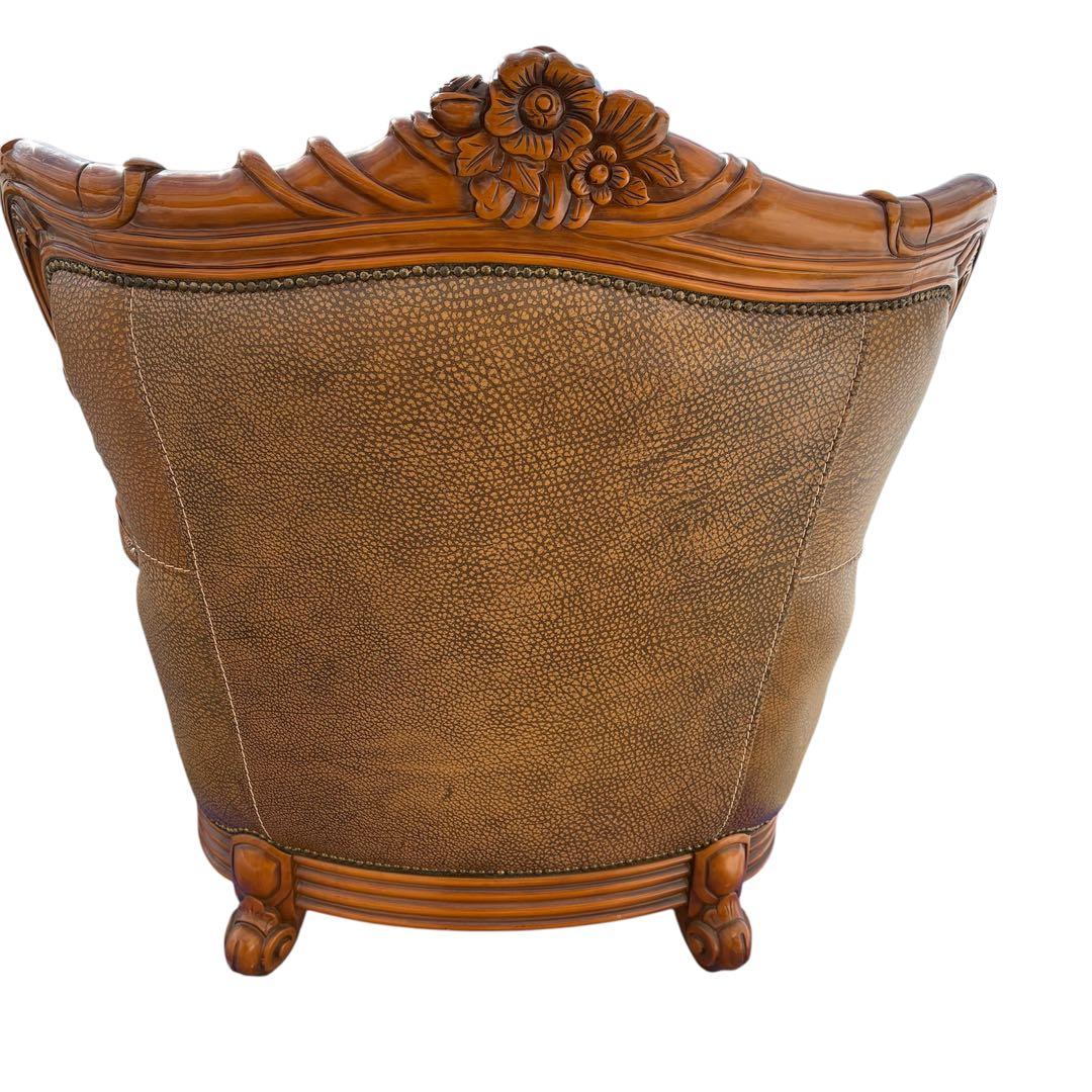 【送料込】ロココ調　ヴィンテージ　1Pソファ　ヨーロピアン　アンティーク　②