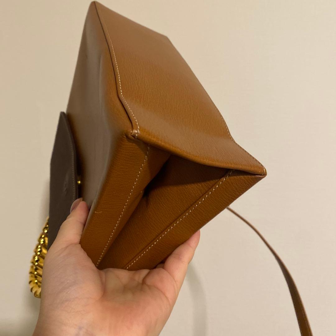 レザーショルダーバッグ ブラウンオレンジ Loewe ベラスケス