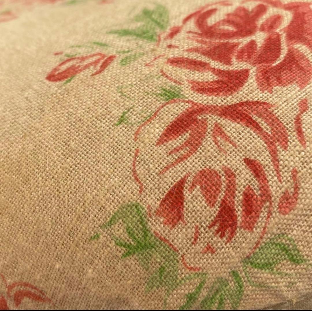 スツール　丸型　花柄　used