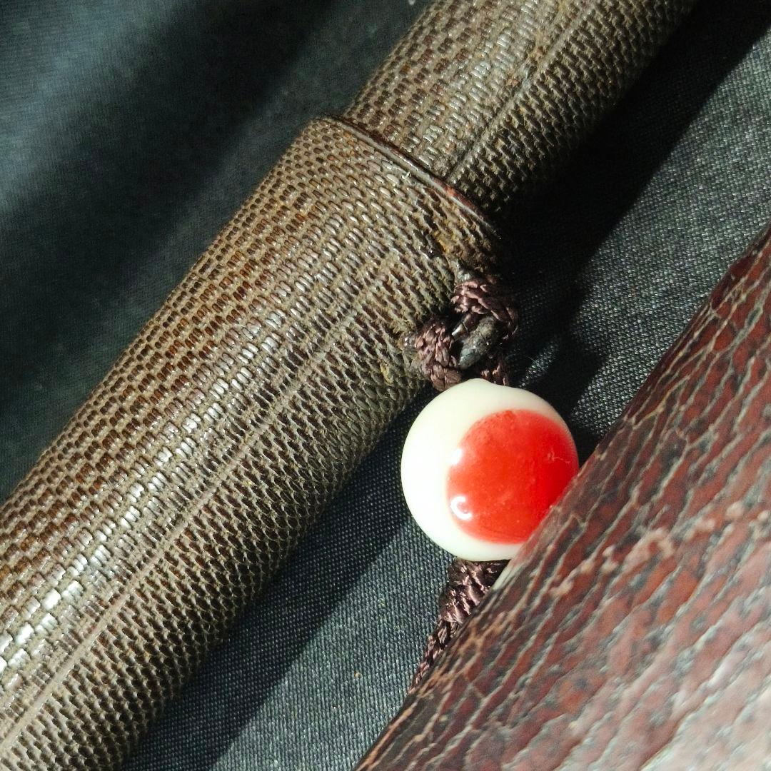 銀製煙管 網代筒 本革タバコ入れ 古銅細工金具 明治ガラス緒締玉 コレクター放出