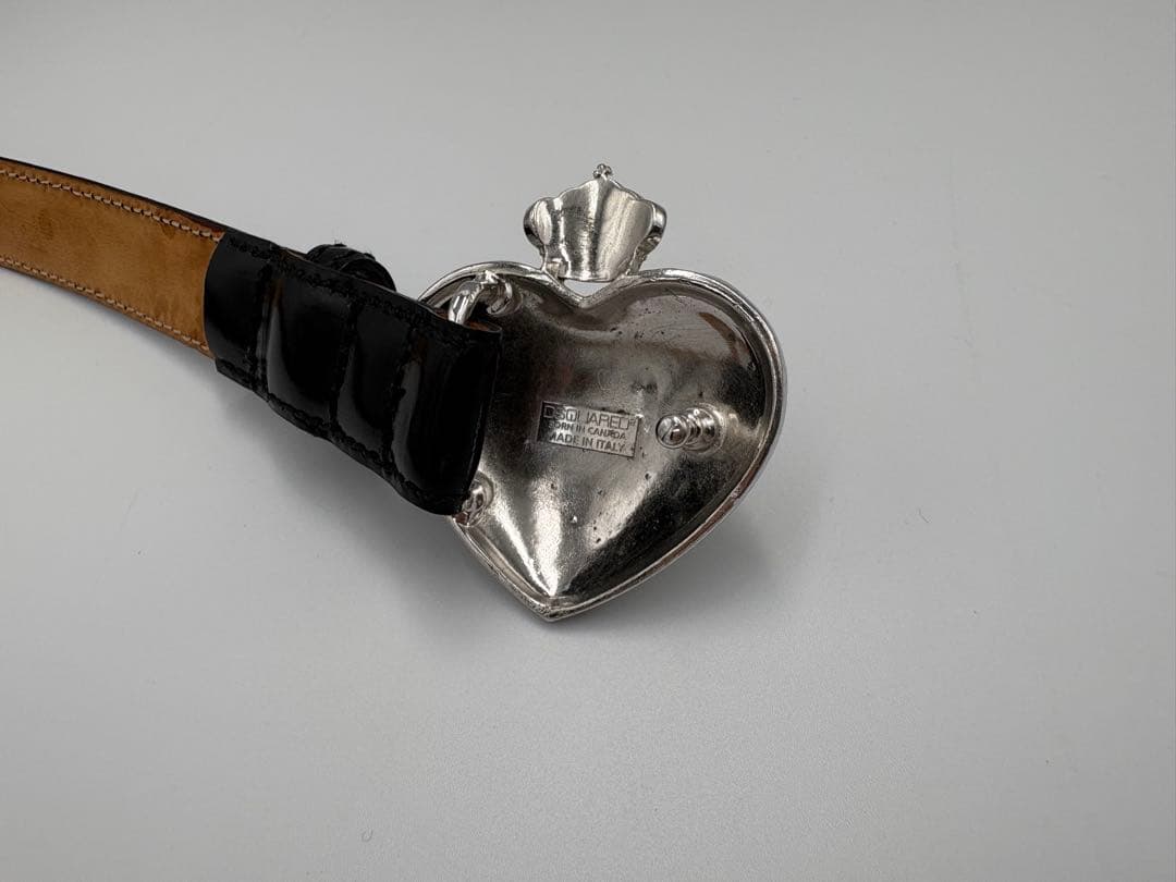 DSQUARED2 ディースクエアード　ベルト　レディース　ブラック　ストーン