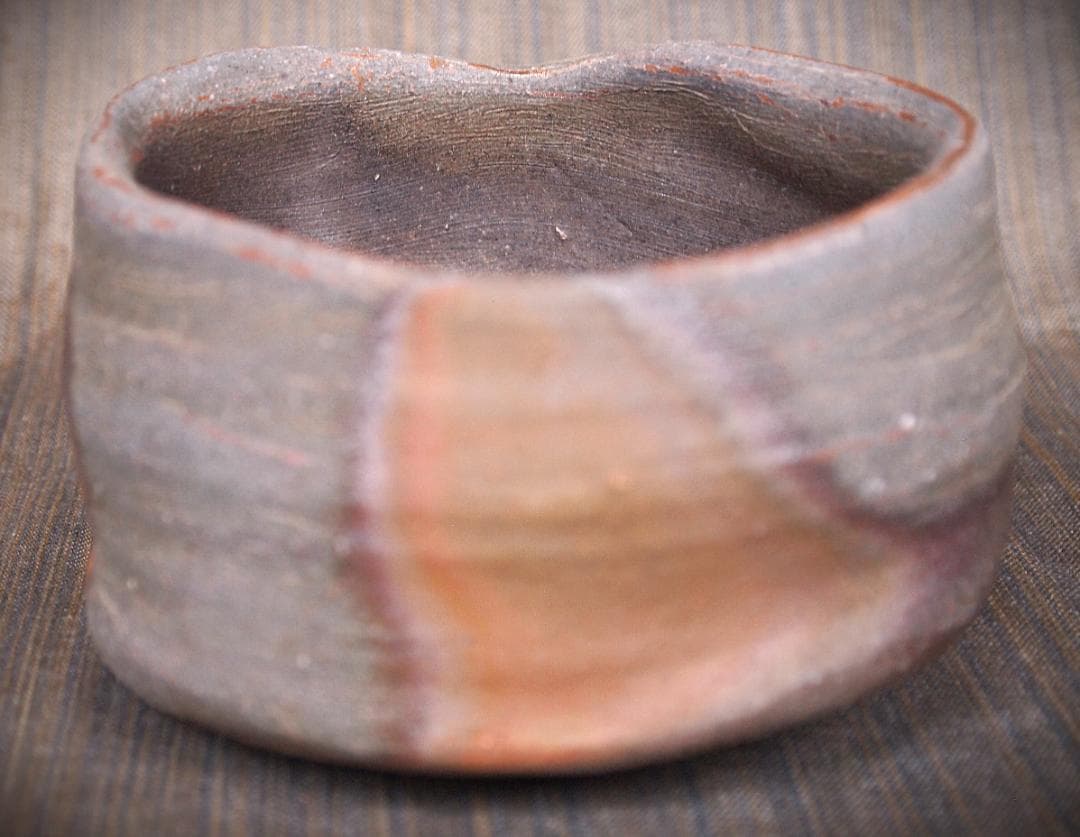 ハジミ★中村和樹★備前【窯変】茶碗A、角皿A,B、丸皿１８.５