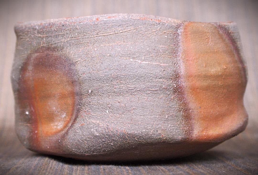 ハジミ★中村和樹★備前【窯変】茶碗A、角皿A,B、丸皿１８.５