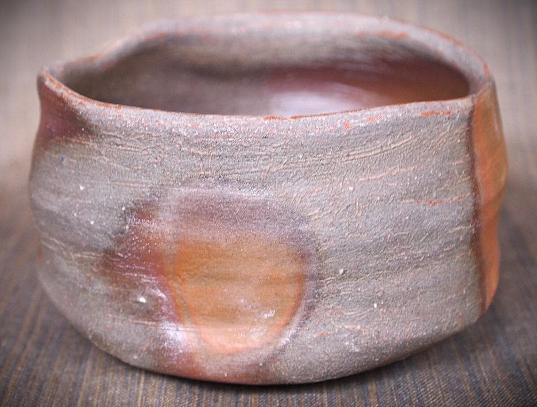 ハジミ★中村和樹★備前【窯変】茶碗A、角皿A,B、丸皿１８.５