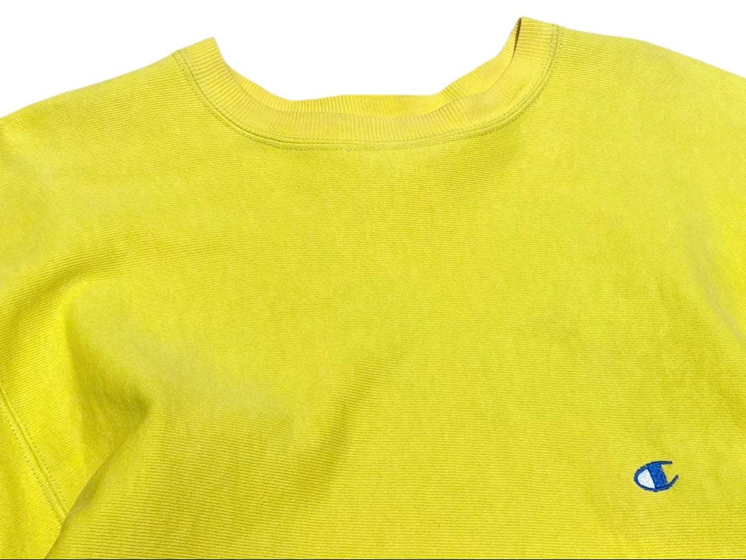 XL USA製 90s チャンピオン リバースウィーブ スウェット イエロー