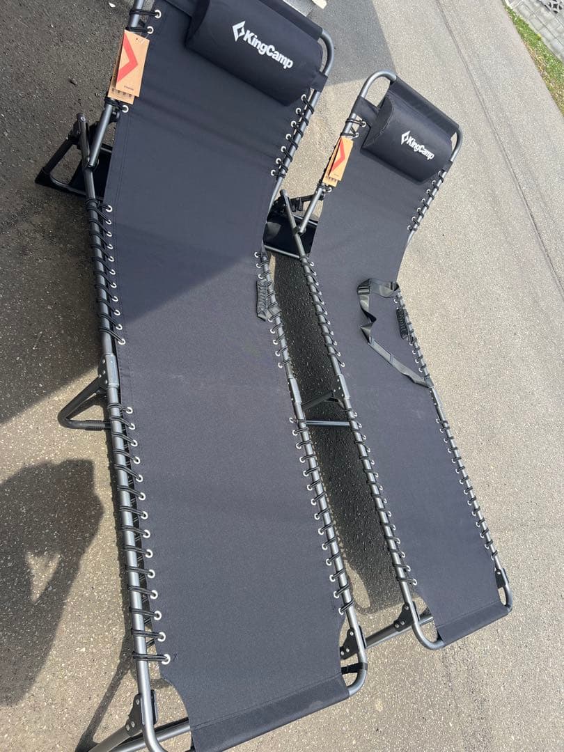 KingCamp アウトドアチェア 黒 2台