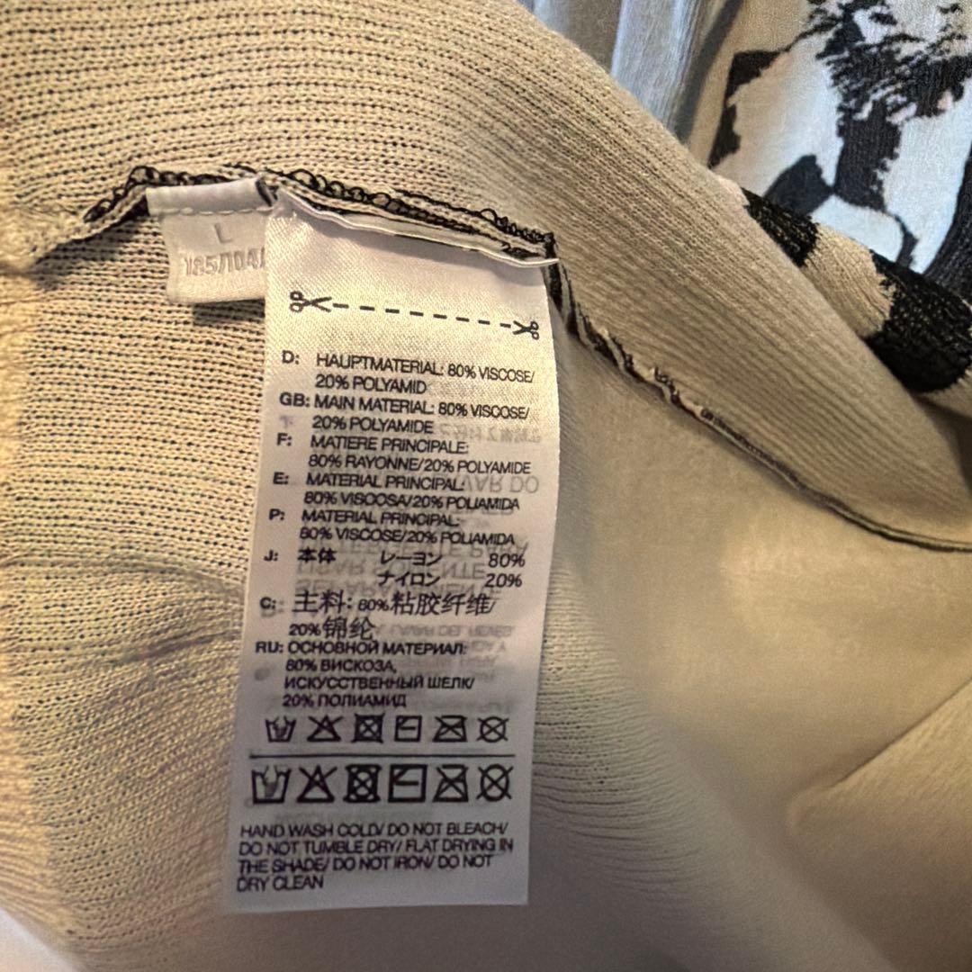 Y-3 花柄プリント ニットカーディガン　L