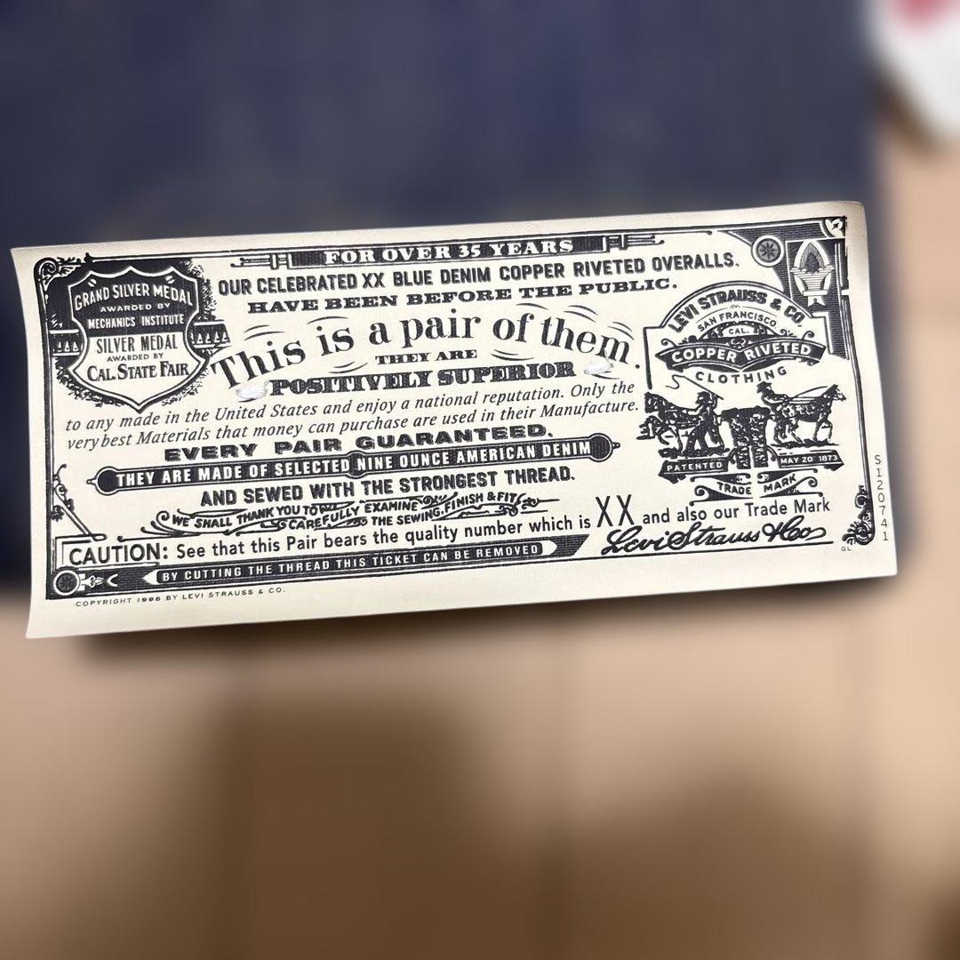 【ウルトラソウル様 未使用】Levi's 501xx 1922 w31 L34