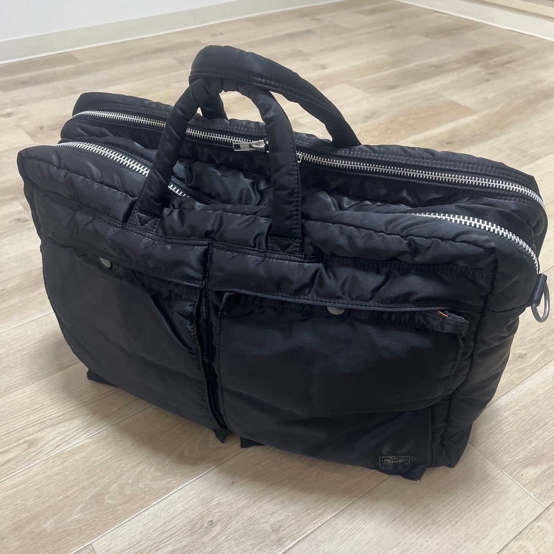 【極美品】PORTER TANKER 2way ビジネスバッグ ブラック 2層式