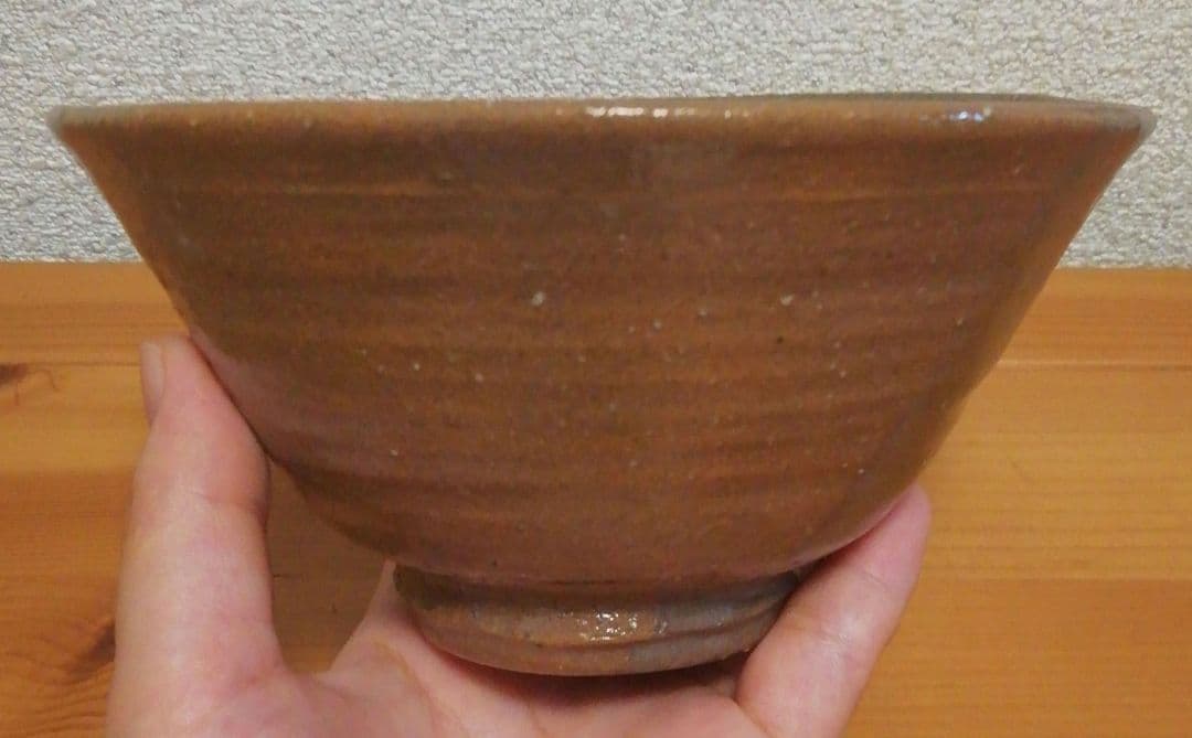 大徳寺書付　趙誠主作　銘『二人静』高麗伊羅保　茶碗　共箱　略歴付　茶道具