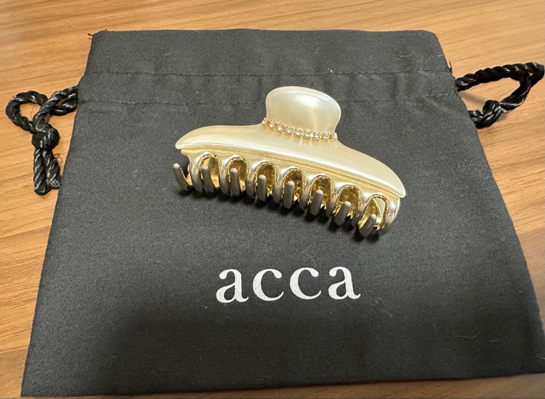 ACCA acca アッカ　ヘアクリップ　Mサイズ　巾着ポーチ付き