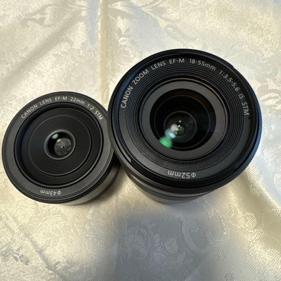 【極美品】Canon EOS M ダブルレンズキット　ベイブルー　おまけ付