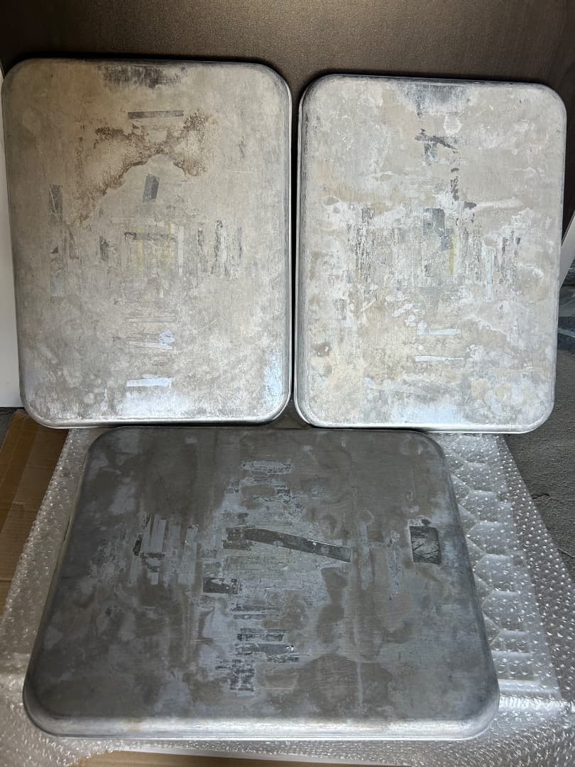 昭和レトロ 学校給食 3点セット アルミ製食缶蓋あり