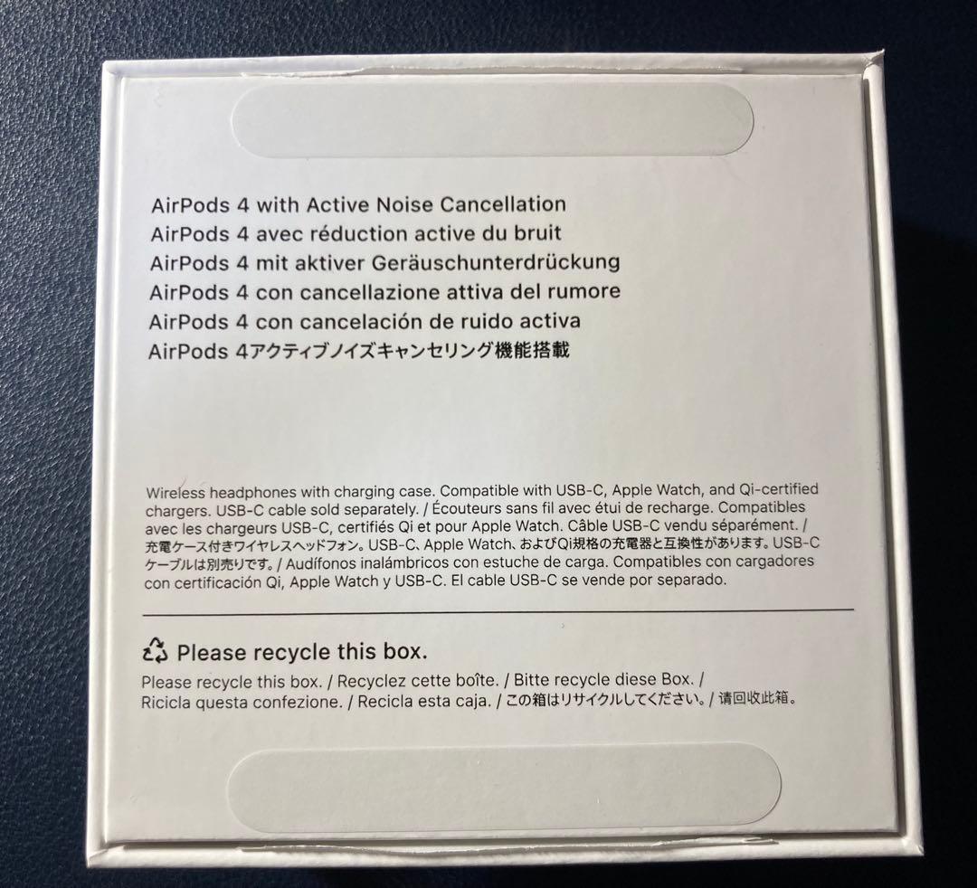 Apple AirPods 4 本体 アクティブノイズキャンセリング