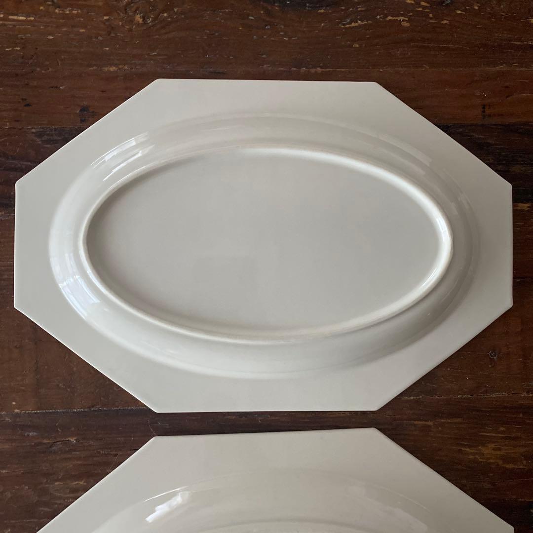 石川隆児　白　オクトゴナル八角形皿 2枚セット