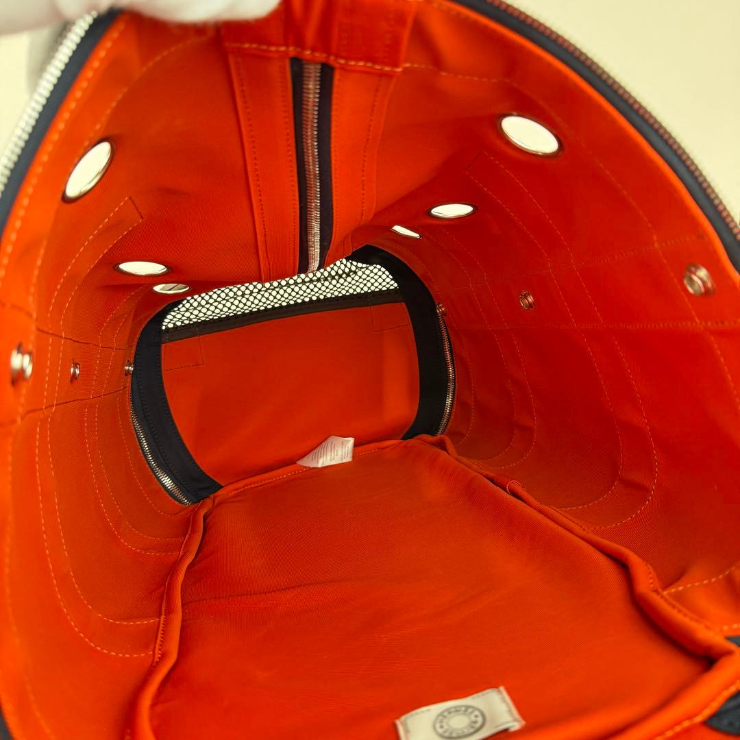 新品未使用　HERMES エルメス　犬用キャリーバッグ　ネイビー　ブラウン