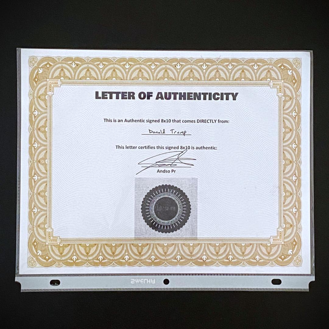 【レア】ドナルド・トランプ★直筆サイン入りフォト★証明書付