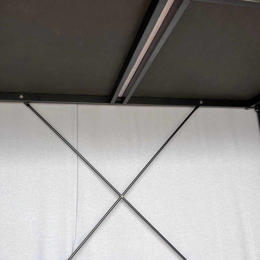 ロフトベッド階段式 スチール製 黒 宮&2口コンセント