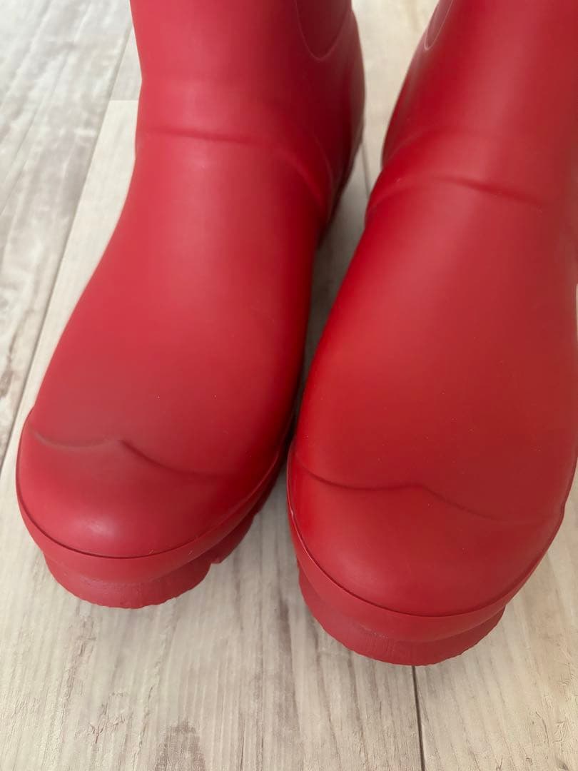 HUNTER 赤 長靴 バックル付き lovechild